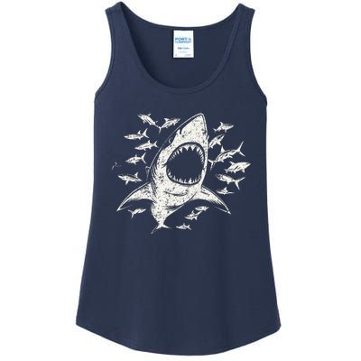 White Shark Lover Marine Biology Animal Science Ladies Essential Tank