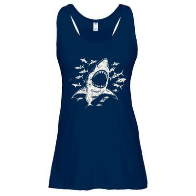 White Shark Lover Marine Biology Animal Science Ladies Essential Flowy Tank