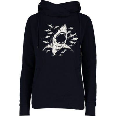 White Shark Lover Marine Biology Animal Science Womens Funnel Neck Pullover Hood