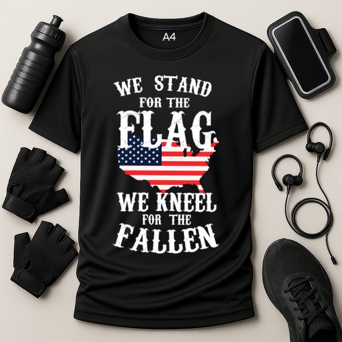We Stand For The Flag Kneel For The Fallen Performance Shirt