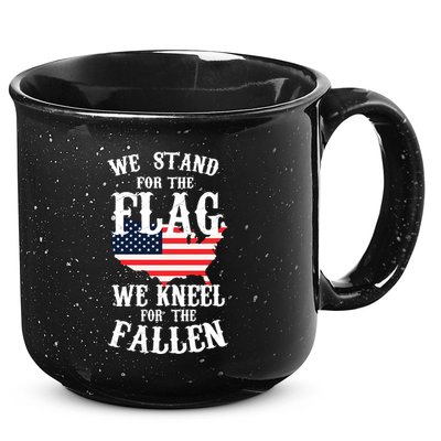 We Stand For The Flag Kneel For The Fallen 15oz Campfire Ceramic Mug
