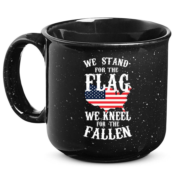 We Stand For The Flag Kneel For The Fallen 15oz Campfire Ceramic Mug