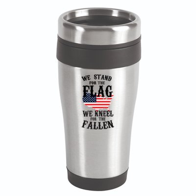 We Stand For The Flag Kneel For The Fallen 16oz Travel Tumbler