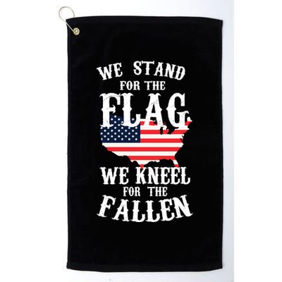 We Stand For The Flag Kneel For The Fallen Golf Towel