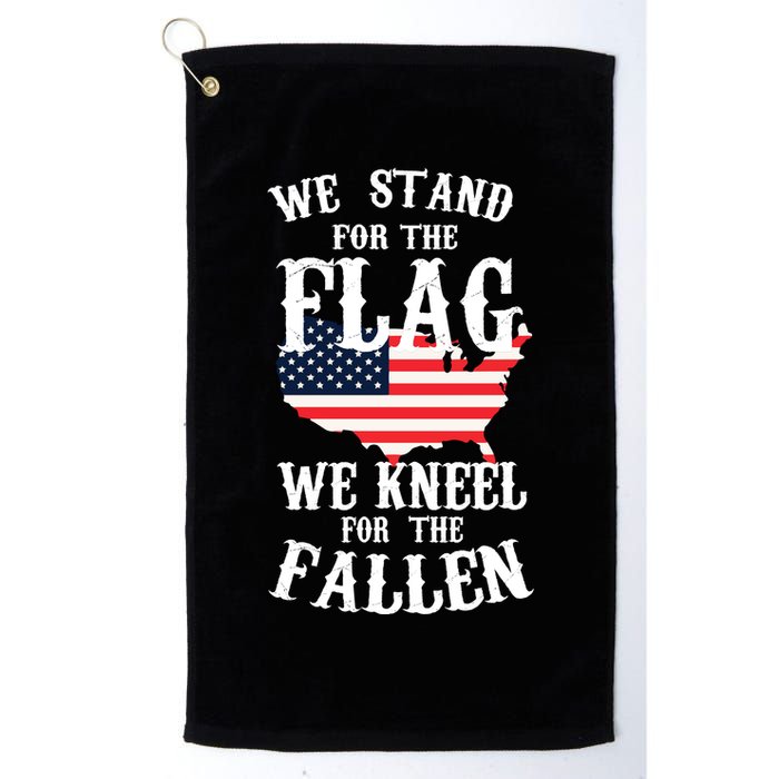 We Stand For The Flag Kneel For The Fallen Golf Towel