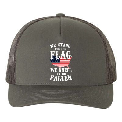 We Stand For The Flag Kneel For The Fallen Yupoong Adult 5-Panel Trucker Hat