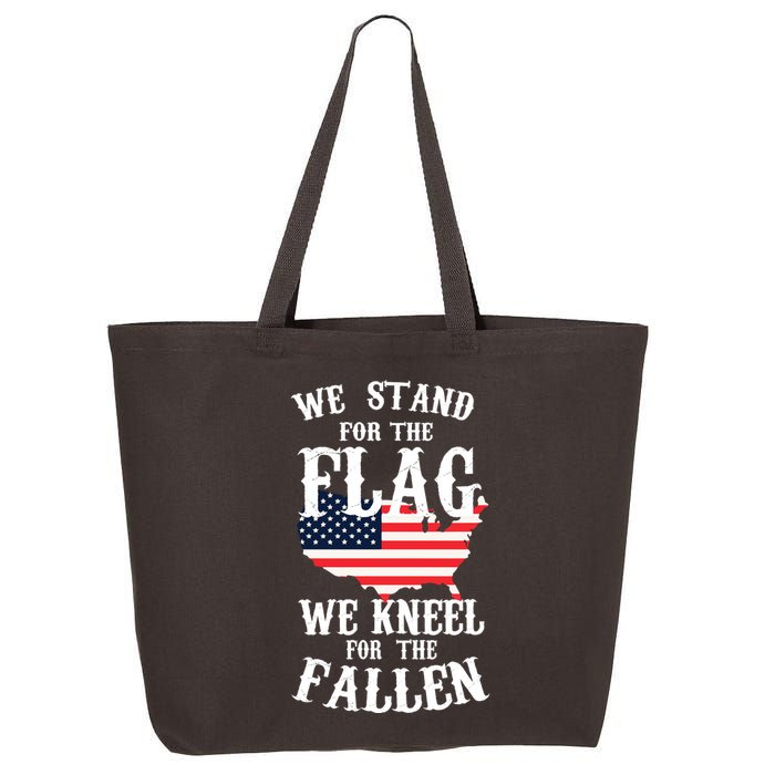 We Stand For The Flag Kneel For The Fallen 25L Jumbo Tote