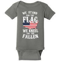 We Stand For The Flag Kneel For The Fallen Baby Bodysuit