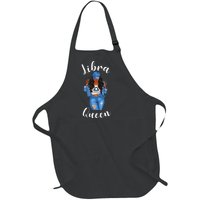 Wo Streetwise Libra Queen Black Wo Zodiac Birthday Sassy Full-Length Apron With Pockets