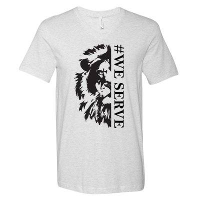 We Serve Lions Vintage Lions Club International V-Neck T-Shirt