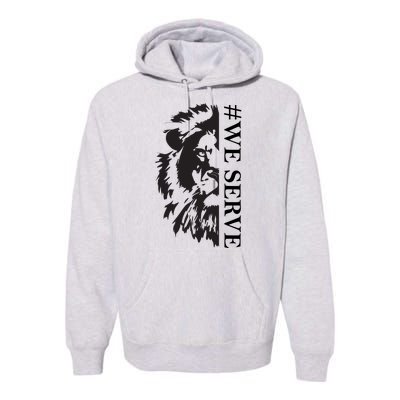 We Serve Lions Vintage Lions Club International Premium Hoodie