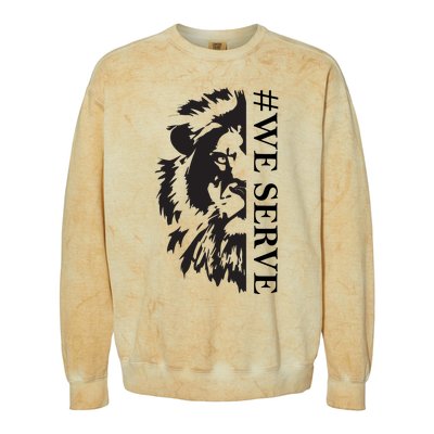 We Serve Lions Vintage Lions Club International Colorblast Crewneck Sweatshirt