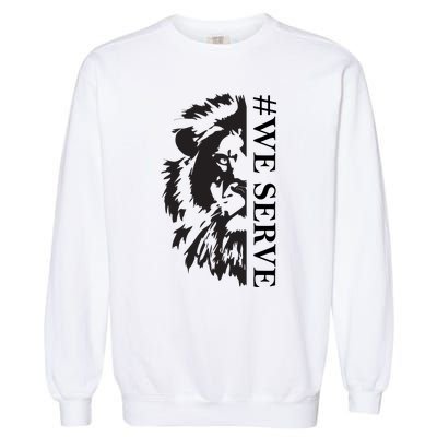 We Serve Lions Vintage Lions Club International Garment-Dyed Sweatshirt