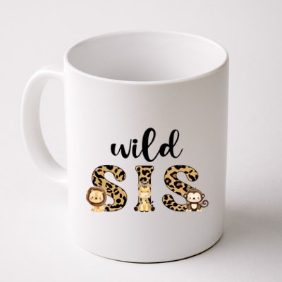 Wild Sis Leopard Zoo Theme Birthday Animal Safari Jungle Animal Coffee Mug