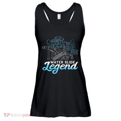 Water Slide Legend Waterslides Aqua Park Swimmer Waterpark Ladies Essential Flowy Tank