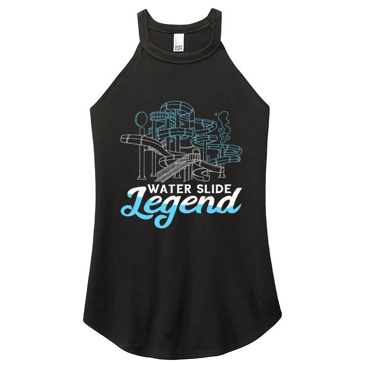 Water Slide Legend Waterslides Aqua Park Swimmer Waterpark Women's Perfect Tri Rocker Tank