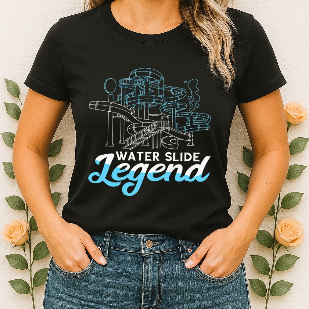Water Slide Legend Waterslides Aqua Park Swimmer Waterpark Womens T-Shirt