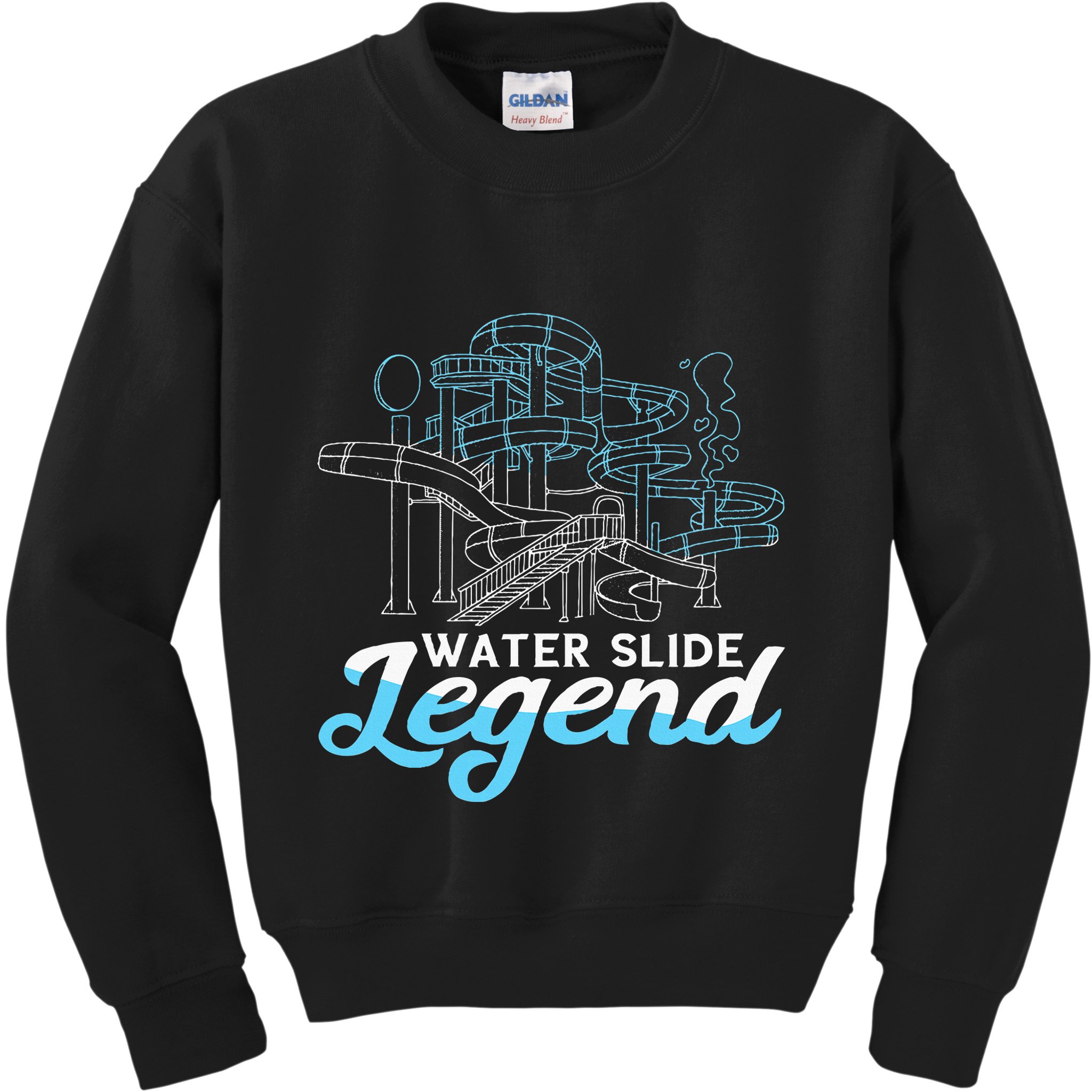 Water Slide Legend Waterslides Aqua Park Swimmer Waterpark Kids Sweatshirt
