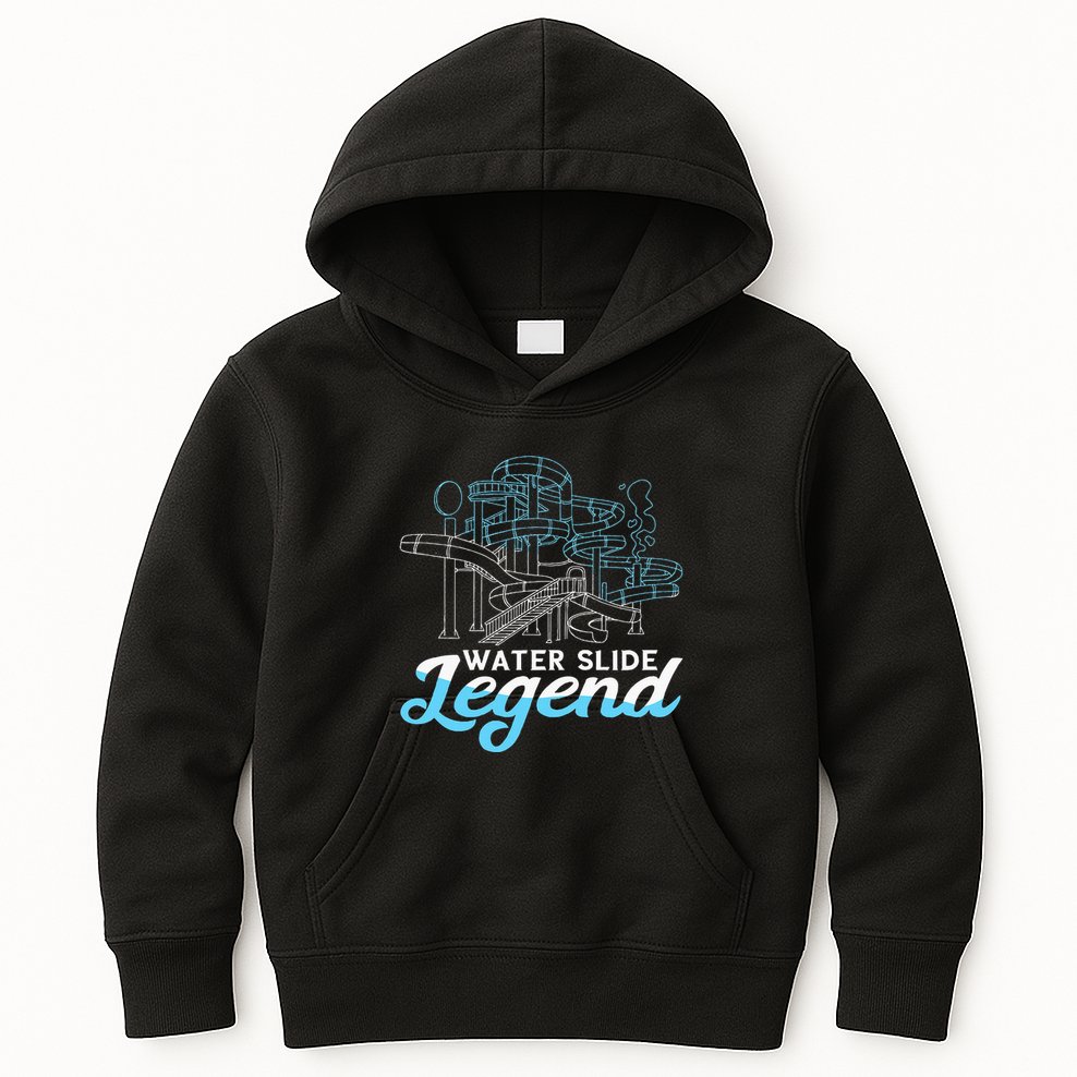 Water Slide Legend Waterslides Aqua Park Swimmer Waterpark Kids Hoodie