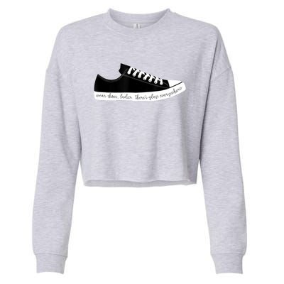 Wear Shoes Ladies ThereS Glass Everywhere Cropped Pullover Crew