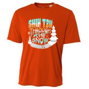 Winter ShihTzu Lover Shih Tzu Through The Snow Christmas Funny Gift Cooling Performance Crew T-Shirt