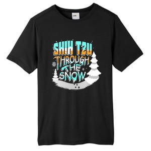 Winter ShihTzu Lover Shih Tzu Through The Snow Christmas Funny Gift Tall Fusion ChromaSoft Performance T-Shirt