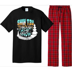 Winter ShihTzu Lover Shih Tzu Through The Snow Christmas Funny Gift Pajama Set