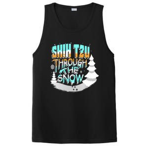 Winter ShihTzu Lover Shih Tzu Through The Snow Christmas Funny Gift PosiCharge Competitor Tank