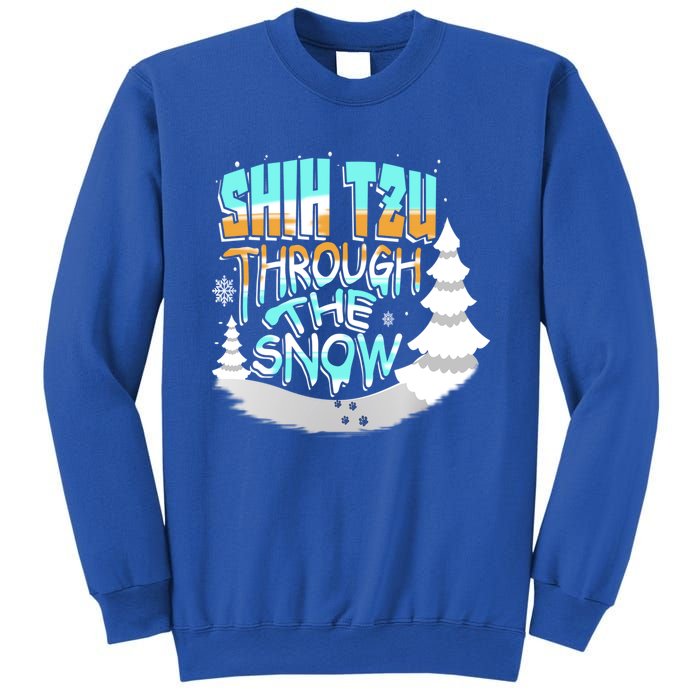 Winter ShihTzu Lover Shih Tzu Through The Snow Christmas Funny Gift Sweatshirt