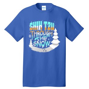 Winter ShihTzu Lover Shih Tzu Through The Snow Christmas Funny Gift Tall T-Shirt