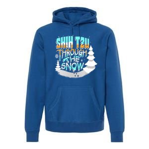 Winter ShihTzu Lover Shih Tzu Through The Snow Christmas Funny Gift Premium Hoodie