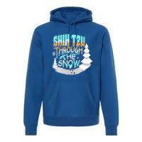 Winter ShihTzu Lover Shih Tzu Through The Snow Christmas Funny Gift Premium Hoodie