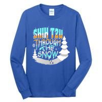 Winter ShihTzu Lover Shih Tzu Through The Snow Christmas Funny Gift Tall Long Sleeve T-Shirt