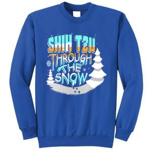 Winter ShihTzu Lover Shih Tzu Through The Snow Christmas Funny Gift Tall Sweatshirt