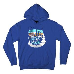 Winter ShihTzu Lover Shih Tzu Through The Snow Christmas Funny Gift Tall Hoodie