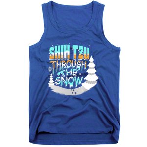 Winter ShihTzu Lover Shih Tzu Through The Snow Christmas Funny Gift Tank Top