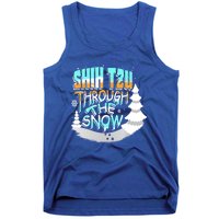 Winter ShihTzu Lover Shih Tzu Through The Snow Christmas Funny Gift Tank Top