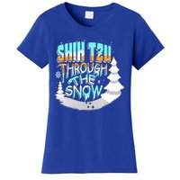 Winter ShihTzu Lover Shih Tzu Through The Snow Christmas Funny Gift Women's T-Shirt