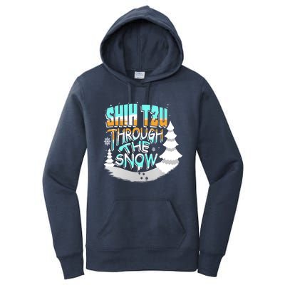 Winter ShihTzu Lover Shih Tzu Through The Snow Christmas Funny Gift Women's Pullover Hoodie