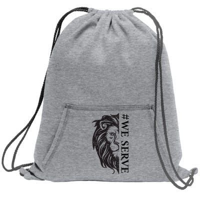 We Serve Lions Vintage Lions Club International Sweatshirt Cinch Pack Bag