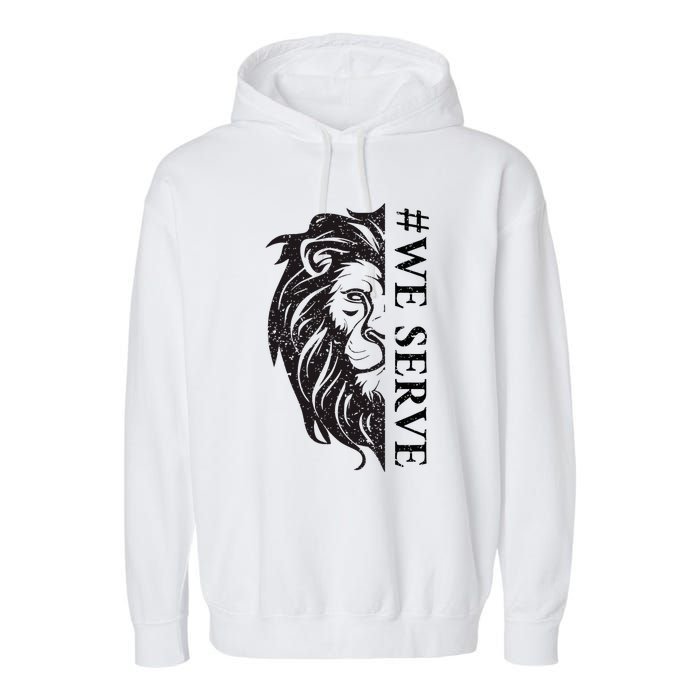 We Serve Lions Vintage Lions Club International Garment-Dyed Fleece Hoodie