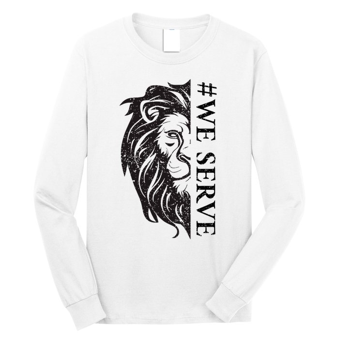 We Serve Lions Vintage Lions Club International Long Sleeve Shirt