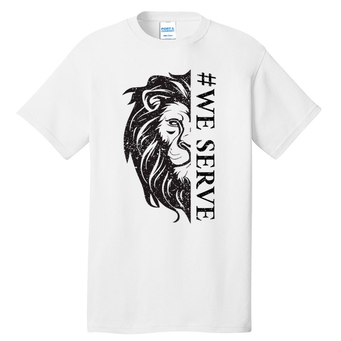 We Serve Lions Vintage Lions Club International Tall T-Shirt