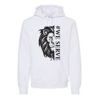 We Serve Lions Vintage Lions Club International Premium Hoodie