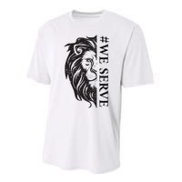 We Serve Lions Vintage Lions Club International Performance Sprint T-Shirt