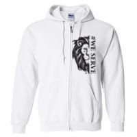 We Serve Lions Vintage Lions Club International Full Zip Hoodie