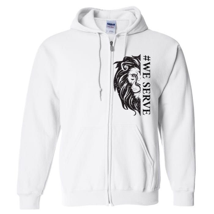 We Serve Lions Vintage Lions Club International Full Zip Hoodie