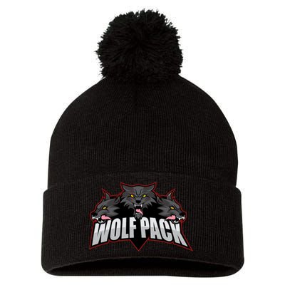 Wolfpack Sports Logo Pom Pom 12in Knit Beanie