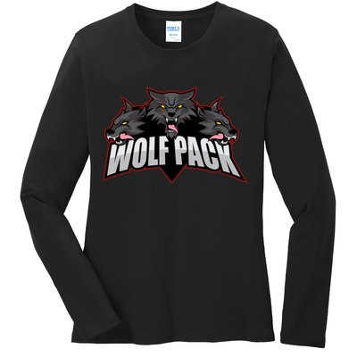 Wolfpack Sports Logo Ladies Long Sleeve Shirt