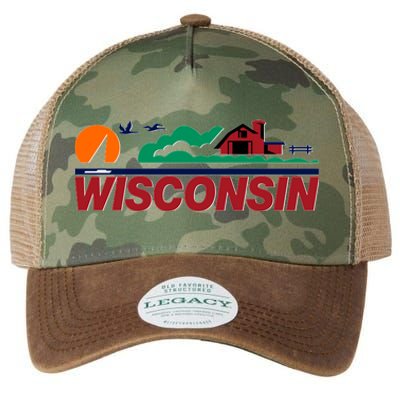 Wisconsin State License Plate Legacy Tie Dye Trucker Hat